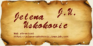Jelena Uskoković vizit kartica
